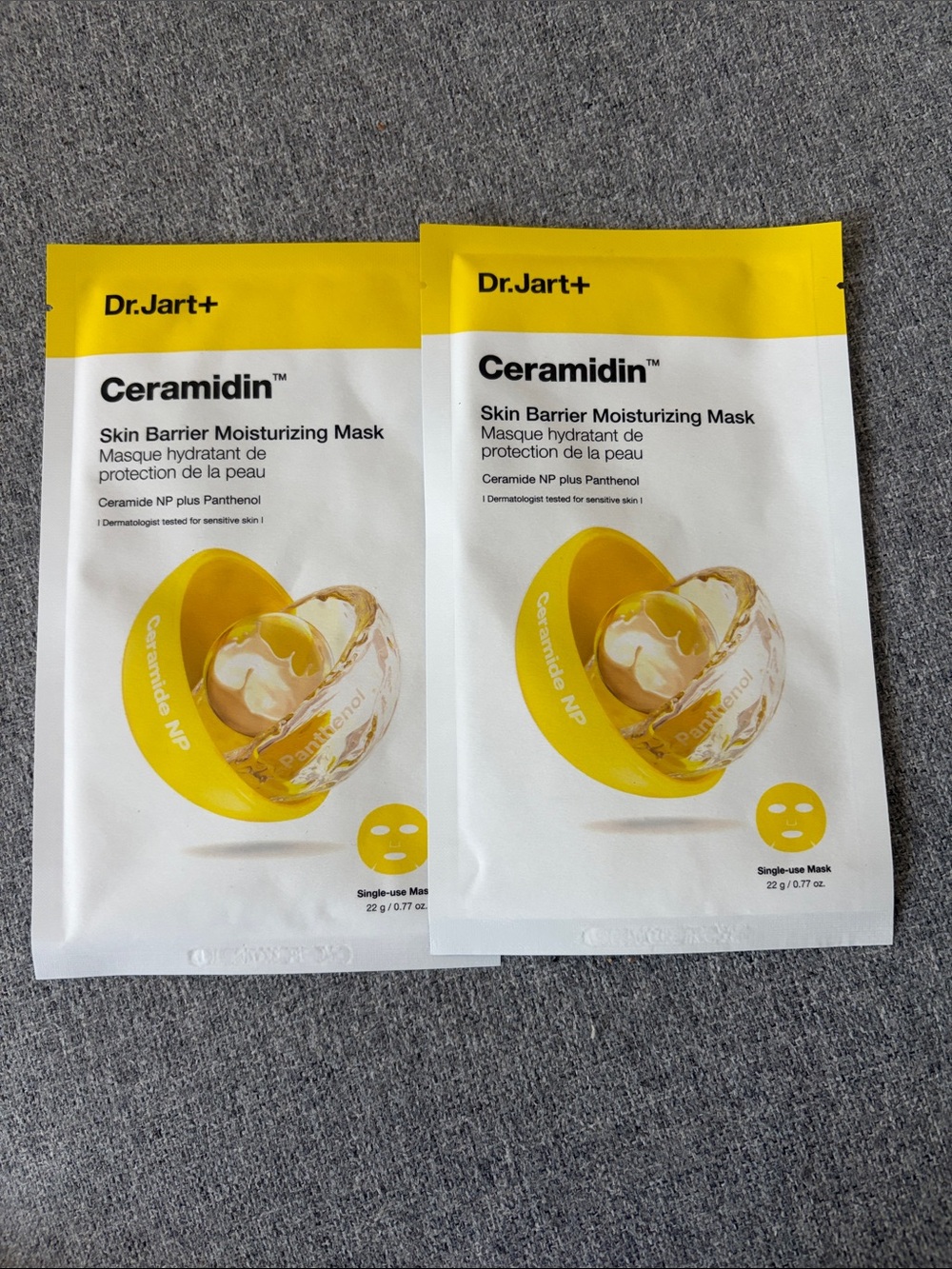 Dr. Jart+ Ceramidin Skin Barrier Moisturizing Mask — Yellow Hydration Sheet Mask